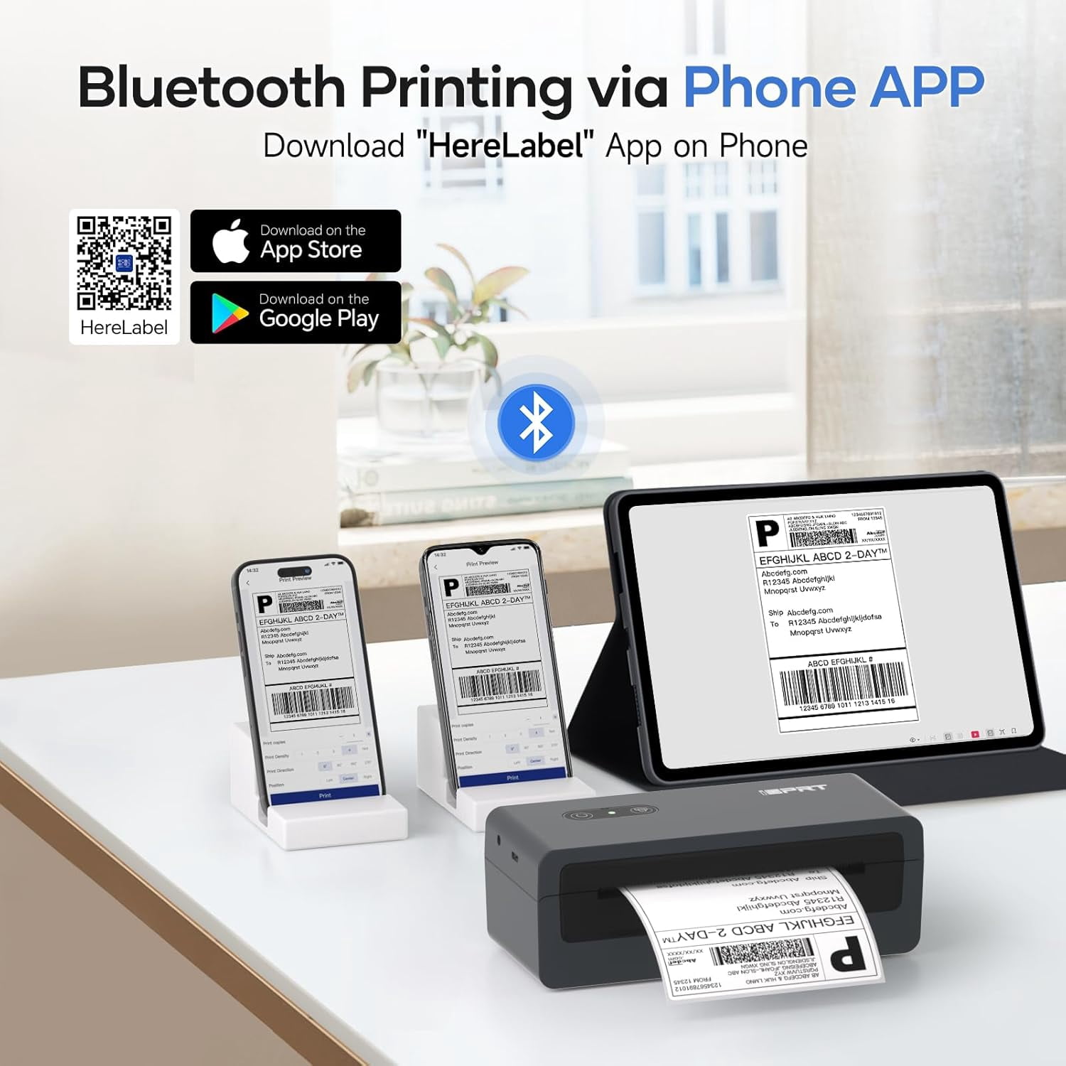 SP460BT Bluetooth Thermal Label Printer - Black - Walmart.com
