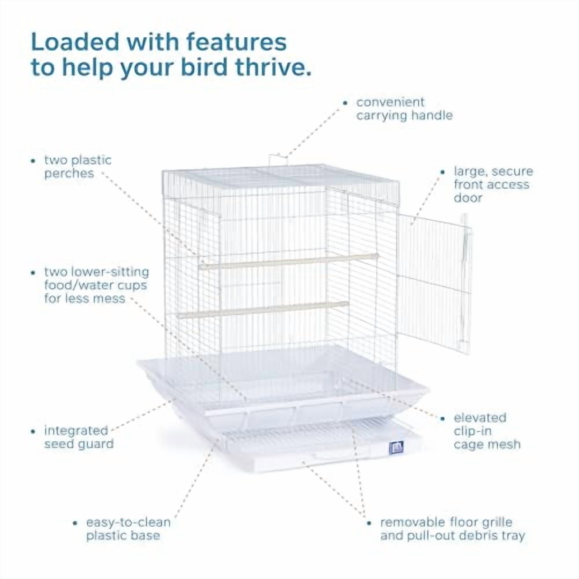 bird whiteページ On Clearance Prevue Hendryx Clean Life Cockatiel Cage - White