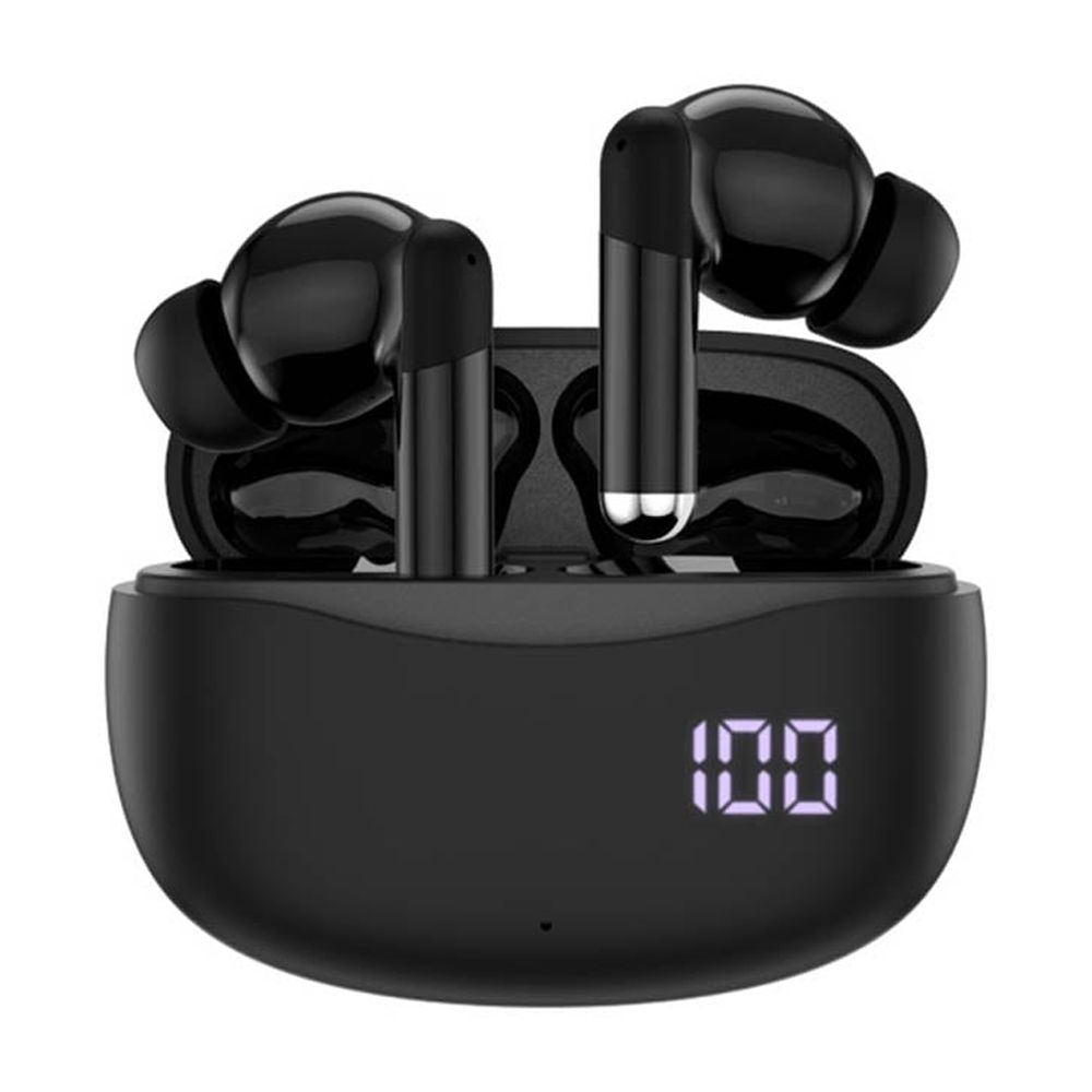 SP9D True Wireless Earbuds, Bluetooth 5.3, IPX5 Waterproof, Built-in Mic, LED Display, Wireless Charging Case