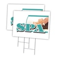 thumbnail image 1 of SPA 2 Pack Of 18" x 24" Yard Sign & Stake | Advertise Your Business | Stake Included Image On Both Sides | Made in The USA, 1 of 3