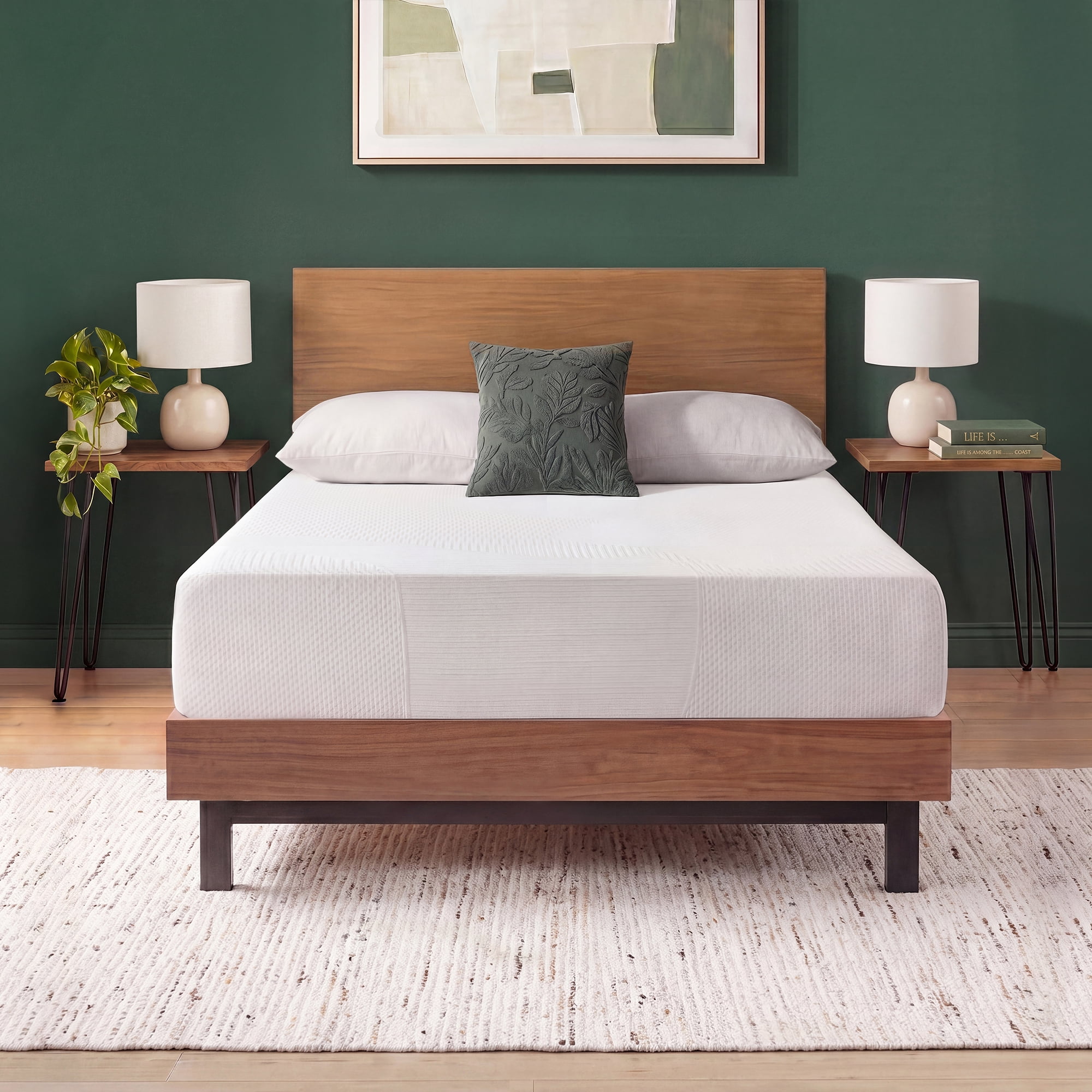 Zinus Spa Sensations 8" Full Memory Foam Mattress in a Box with Green Tea Infusions and Pressure Relief