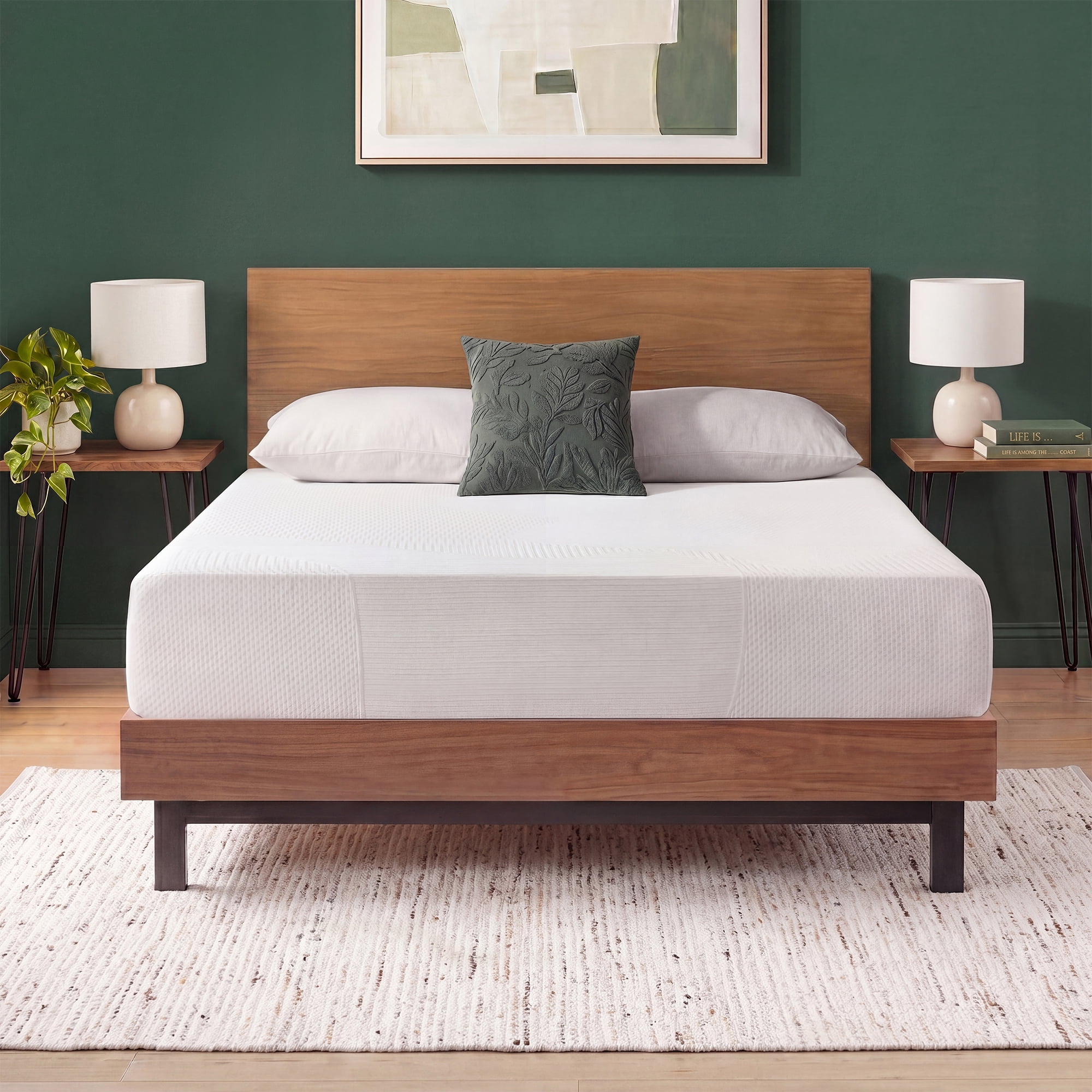 Zinus Spa Sensations 8" Queen Memory Foam Mattress in a Box with Green Tea Infusions and Pressure Relief