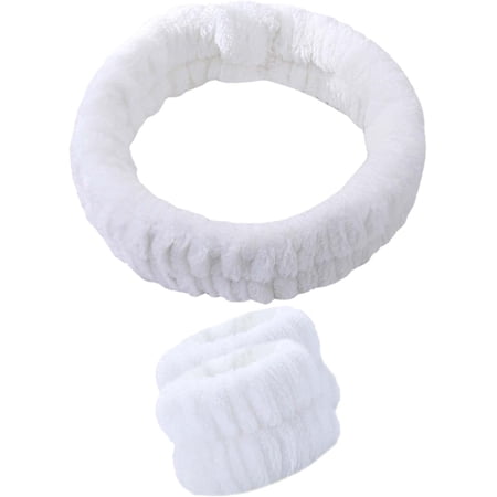 SPA Facial Headband,Face Wash Bands for Wrists Makeup Headband for Washing Face with Wrist, Microfiber Wrist Wash Bands