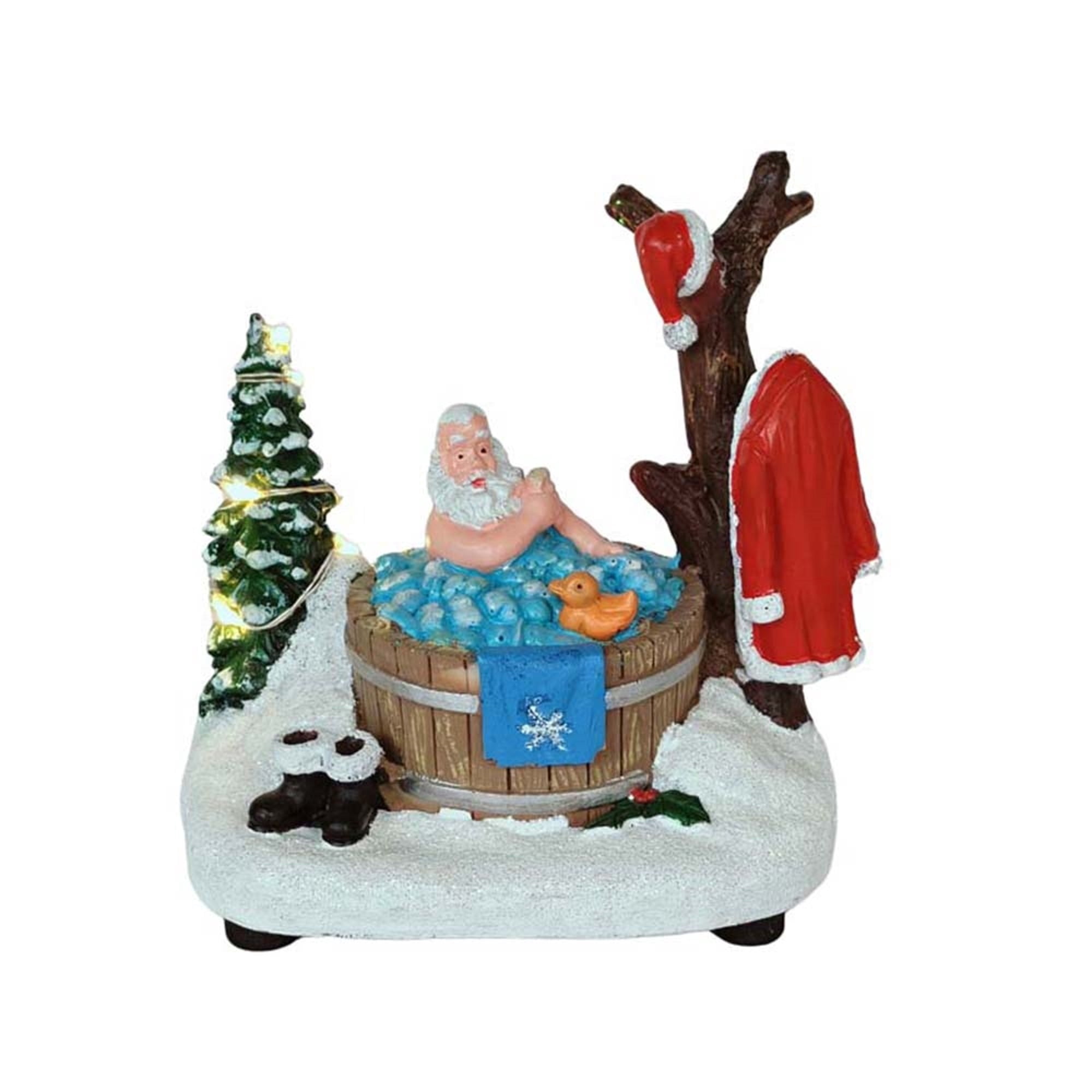 Light-Up Spa-La-La-La-La Christmas Village Decorative Figurine, Multicolor, 4", by Holiday Time