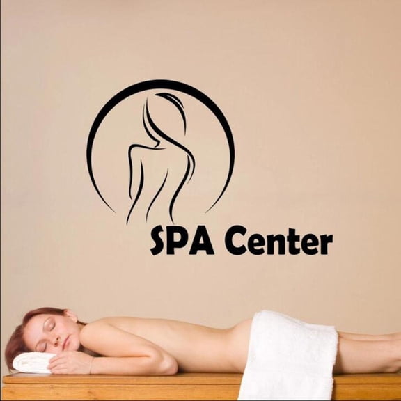 SPA Massage Center Signboard Wall Stickers Home Decorations Posters Health And Beauty Sticker Vinyl Art Wall Decals 42x30cm