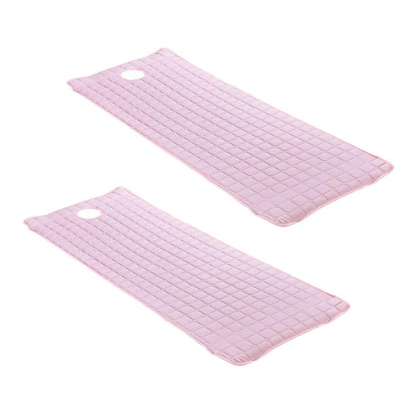 SPA Massage Table Bed Linen Sheet Cover Mattress Pad for Beauty Salon with Hole Fit Beds Within 75x28inch () , Pink, as described