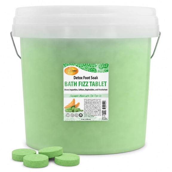 SPA REDI - Bath Fizz Tablets - Cucumber Scented - 2500 Tablets - 3 Gal Pail