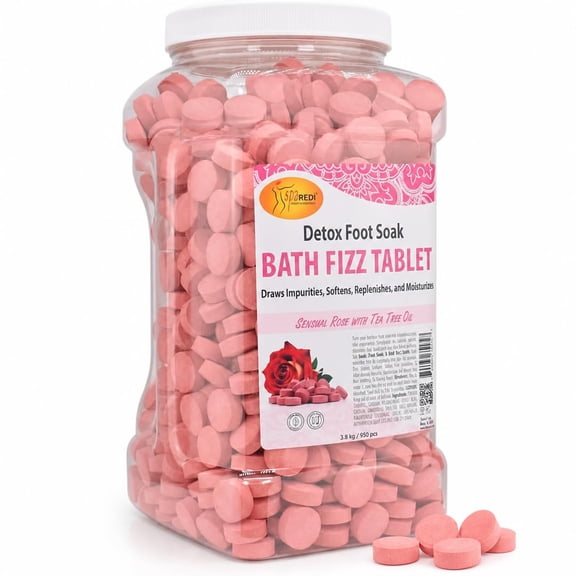 SPA REDI Bath Fizz Tablets - Relaxing and Scented, Sensual Rose - 950 Tablets