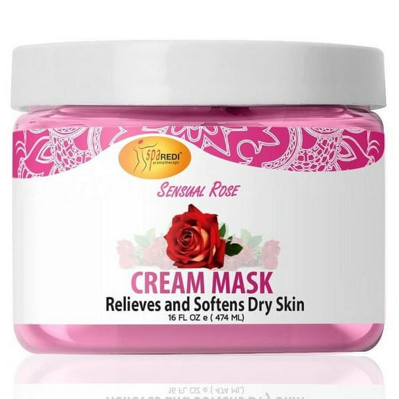 SPA REDI - Body and Foot Cream Mask, Sensual Rose, 16 Oz - Pedicure Massage for Tired Feet and Body, Hydrating, Fresh Skin - Infused with Hyaluronic Acid, Amino Acids, Panthenol, Comfrey Extract