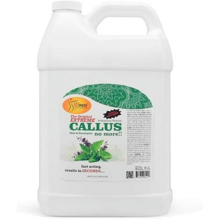 SPA REDI - Callus Remover for Feet Gel, Mint and Eucalyptus, 128 Oz - Professional Pedicure Foot Care - Removes Toughest Calluses in Seconds and Smooths Dry Cracked Heels