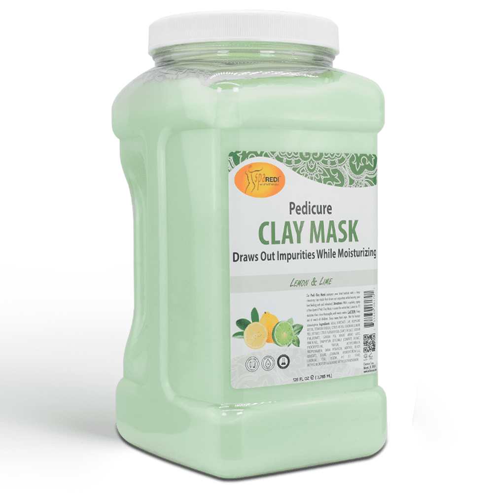 SPA REDI - Clay Mask, Lemon and Lime 128 Oz - Pedicure and Body