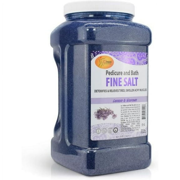 SPA REDI - Detox Foot Soak Pedicure and Bath Fine Salt, Lavender and Wildflower, 128 Oz - Made with Dead Sea Salts, Argan Oil, Coconut Oil, and Essential Oil, Hydrates, Softens and Moisturizes