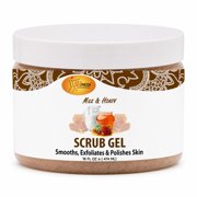 SPA REDI   Exfoliating Scrub Pumice Gel, Milk and Honey, 16 Oz - Manicure, Pedicure and Body Exfoliator Infused with Hyaluronic Acid, Amino Acids, Panthenol and Comfrey Extract