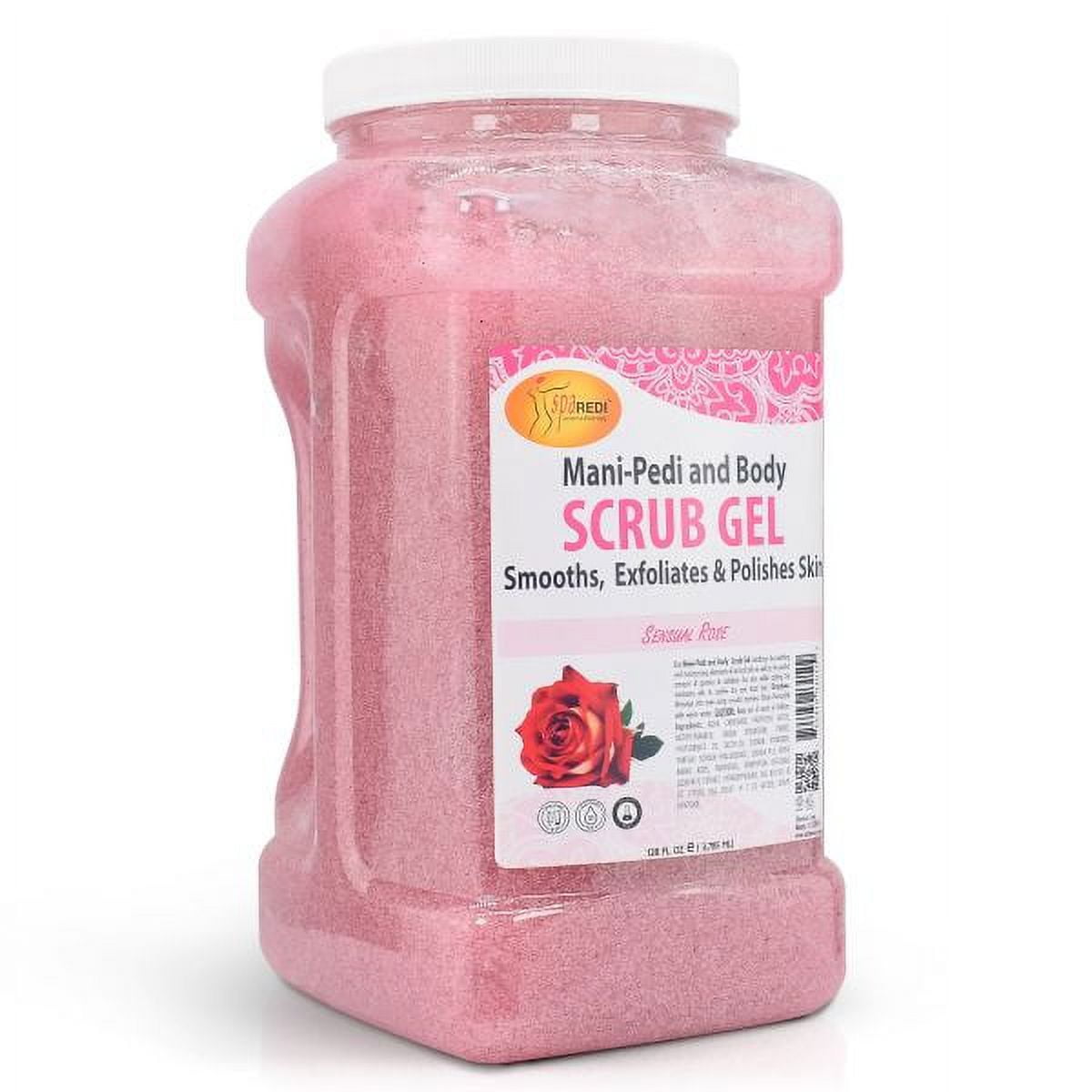SPA REDI Exfoliating Scrub Pumice Gel, Sensual Rose, 128 Oz