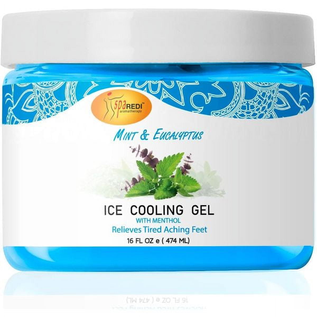 SPA REDI Massage Cooling Gel for Pedicure, Mint and Eucalyptus Oil