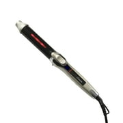 YAMAN Professional 1.25 in Tourmaline-Coated Ceramic Spring Curling Irons, Anti-Static Technology, Gold