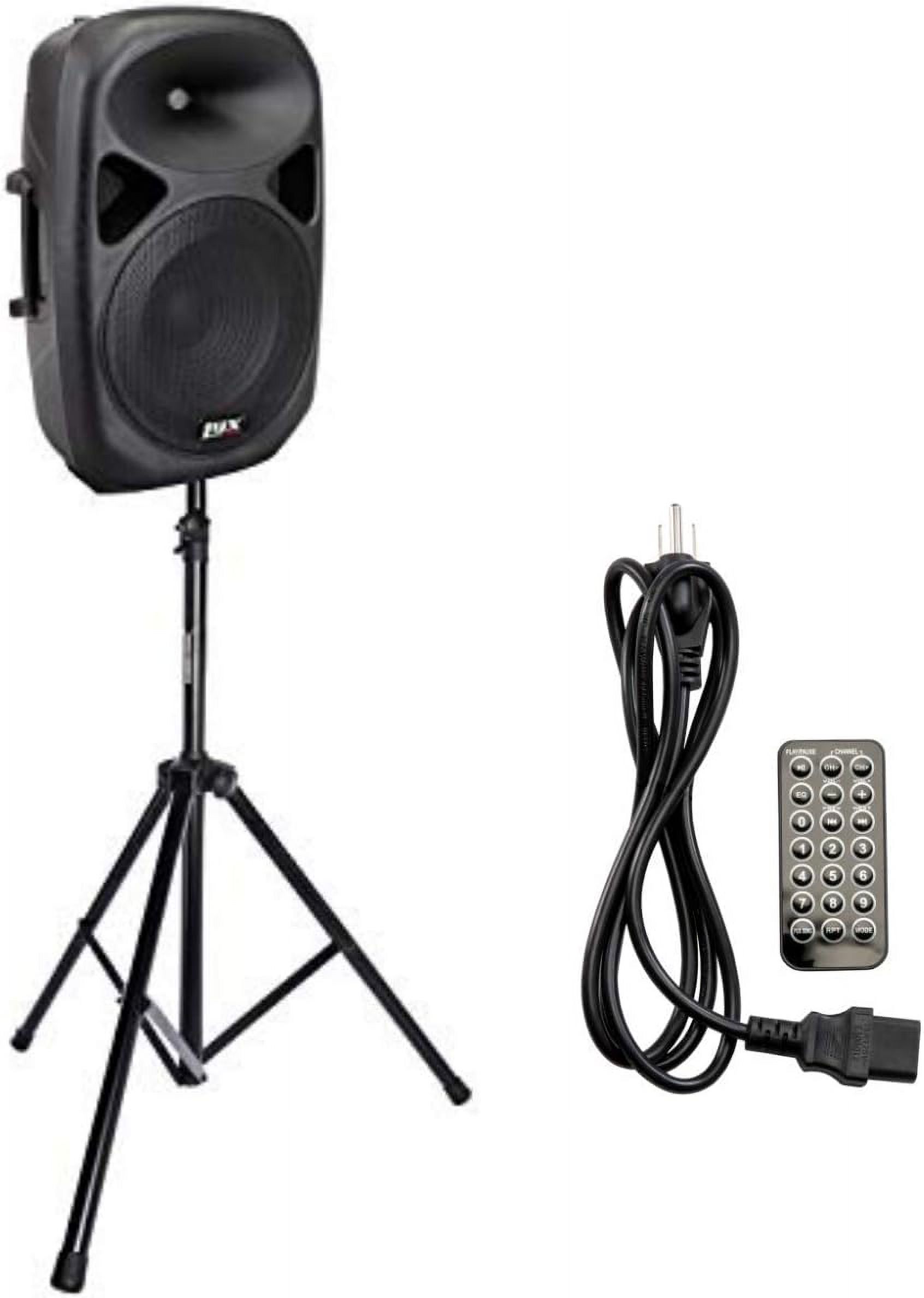 SPA12 12" Portable PA Speaker System With Metal Tripod Stand Combo Kit