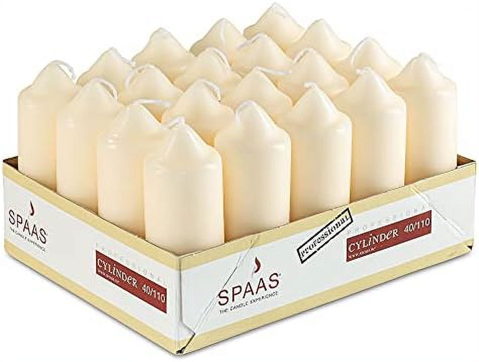 SPAAS Pillar Candles 20 Pack 1.5x4 Inch Bulk Pillar Candles
