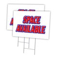 thumbnail image 1 of SPACE AVAILABLE 2 Pack Of 18" x 24" Yard Sign & Stake | Advertise Your Business | Stake Included Image On Front Only | Made in The USA, 1 of 3