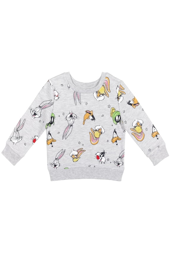 Looney Tunes Daffy Duck Bugs Bunny Sylvester Little Girls French Terry Sweatshirt Toddler to Big Kid