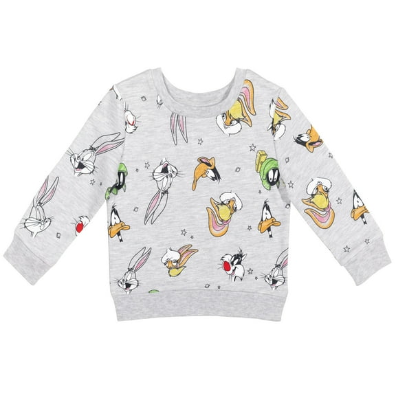SPACE JAM Looney Tunes Daffy Duck Bugs Bunny Sylvester Toddler Girls French Terry Sweatshirt Toddler to Big Kid