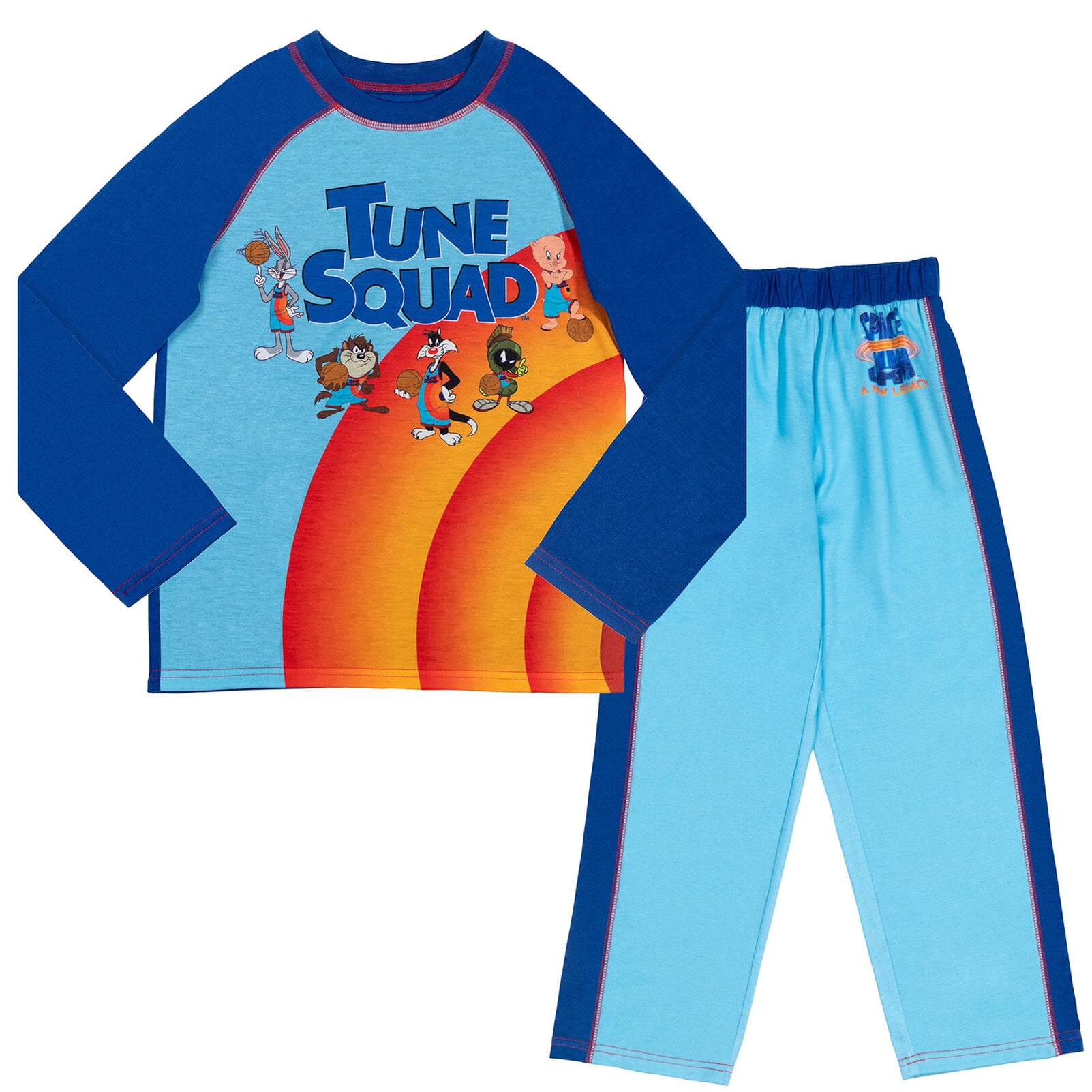 SPACE JAM Looney Tunes Little Boys Pullover Pajama Shirt and Pants