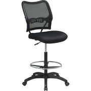 SPACE Seating Deluxe AirGrid  Back Drafting Chair with Mesh Seat and Adjustable Footring and Nylon Base