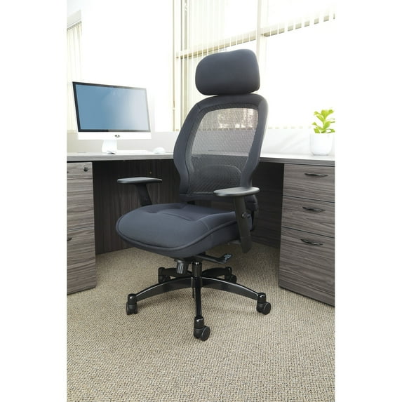 SPACE Seating Professional Deluxe Black Breathable Mesh Back Chair