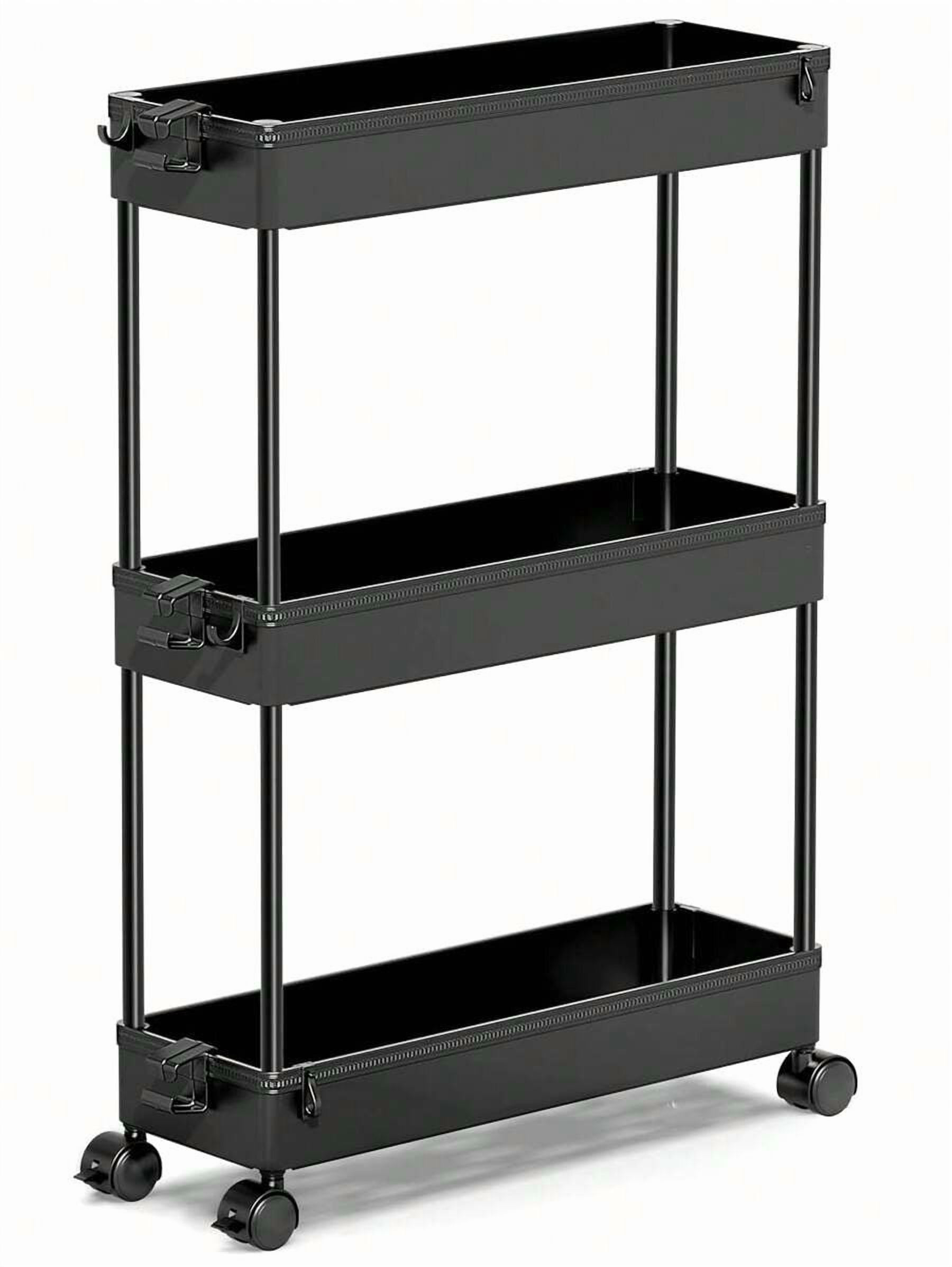 Picture of SPACEKEEPER Slim Rolling Storage Cart - Mobile Utility Shelving Unit ...