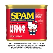 SPAM 25% Less Sodium, Canned Meats, 7 g Protein, Shelf-Stable, 12 oz Aluminum Can
