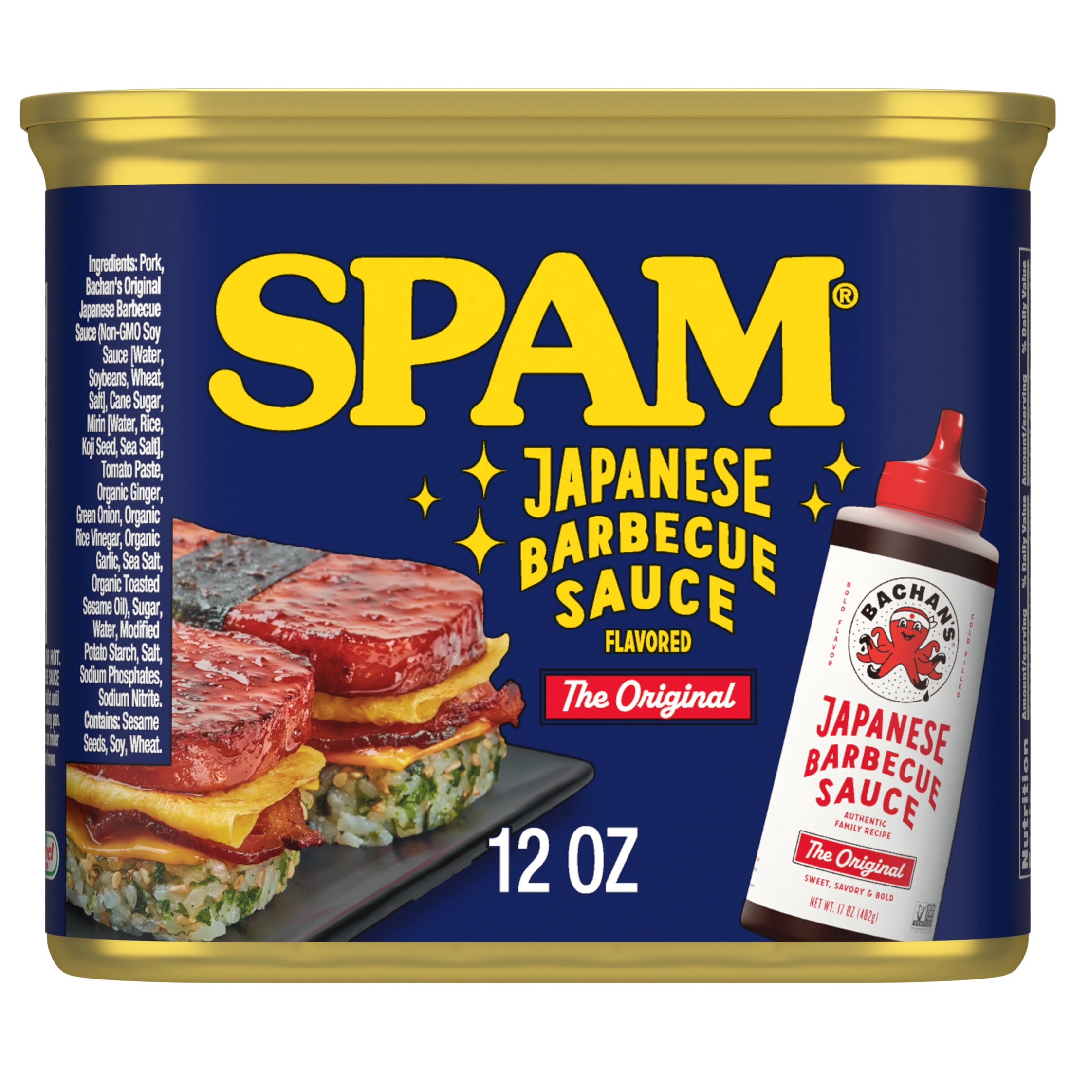 SPAM BACHAN'S Japanese BBQ Sauce Flavored, 12 oz Can - Walmart.com