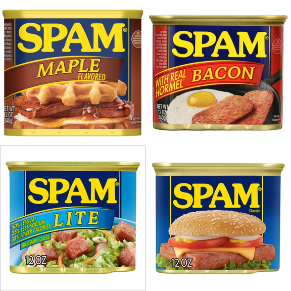 SPAM Classic Canned Protein Meat 12 oz, 4 Pack