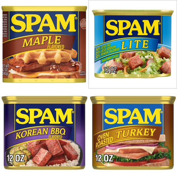 SPAM Classic Luncheon Meat 12 oz Shelf-Stable 4 Pack