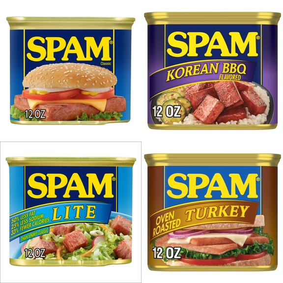 SPAM Classic Luncheon Meat Ready Food 12 oz, 4 Pack