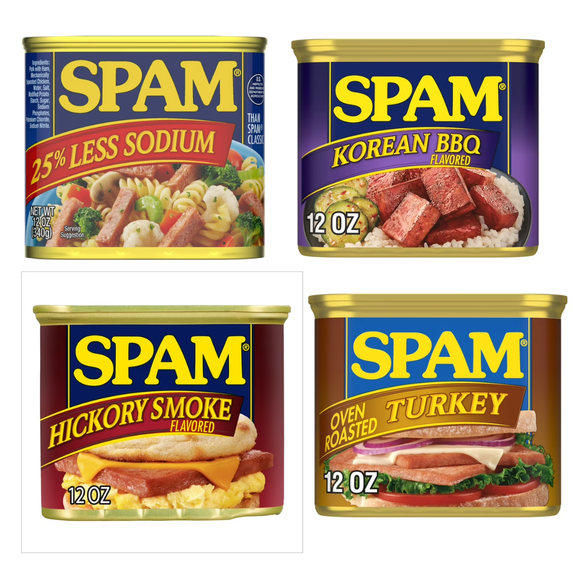 SPAM Classic Shelf-Stable Canned Meat 12 oz, 4 Pack