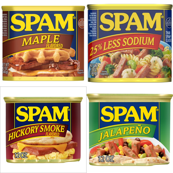 SPAM Shelf-Stable Luncheon Meat Kitchen Pack 12 oz, 4