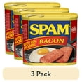 (3 pack) SPAM with Real HORMEL Bacon, 7 g protein per serving, 12 oz Aluminum Can