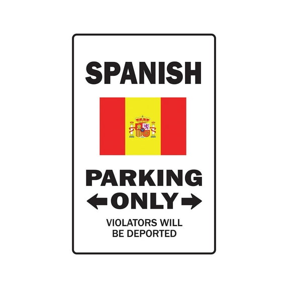 SPANISH Parking Decal spain spaniard europe vacation | Indoor/Outdoor | 9" Tall