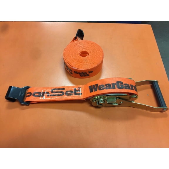 SPANSET WEARGUARD PVC Coated 6R27FH Tie-Down Strap,Ratchet,27ftx2In,WLL2000lb