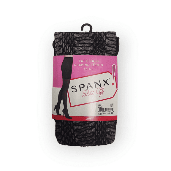 SPANX Takes Off` Patterned Shaping Tights Den Black, Size C