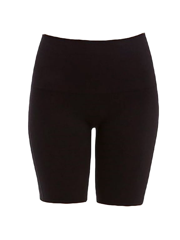 Women's Look at me Now Seamless Bike Shorts Black Leggings (XS)