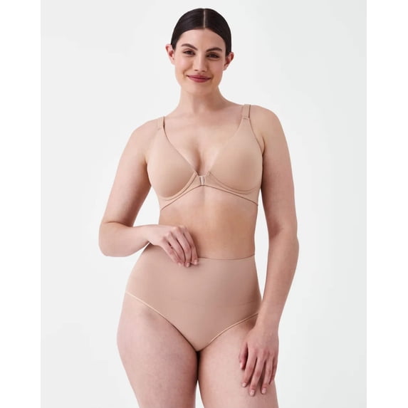 SPANXsmooth Bra‑llelujah! Women's 32C Beige Stretch Wireless Lift Bra JDM1518 (Beige,32C)