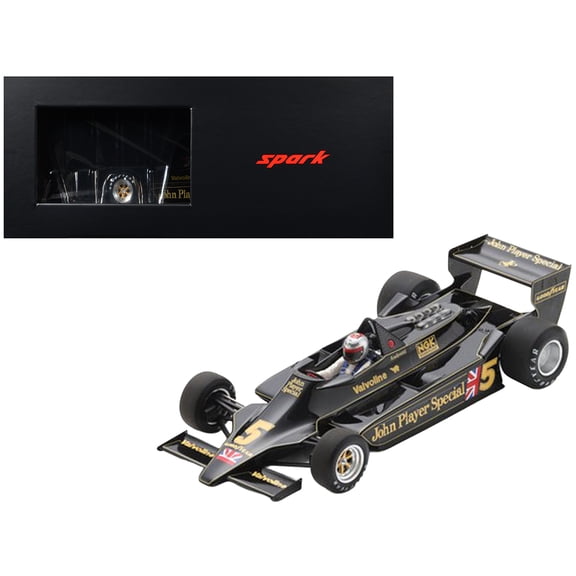 Lotus 79 #5 "John Player Team Lotus" Winner F1 "Belgian GP" (1978) with Acrylic Display Case 1/18 Model Car by Spark