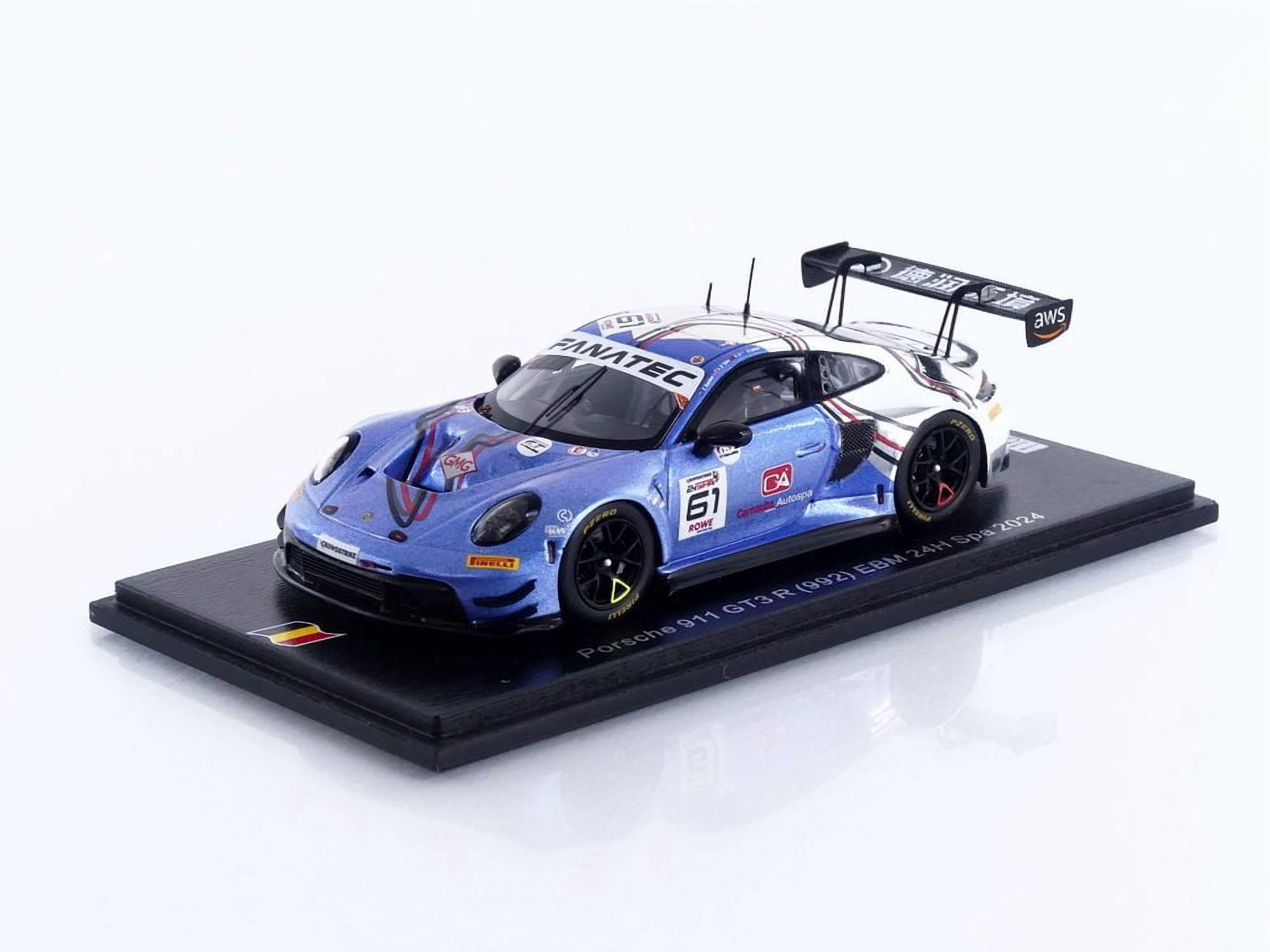 Porsche 911 992 GT3 R 96 9th 24 Heures de Spa Francorchamps 2024 Spark SB786 - Miniatures Autos Motos Porsche 911 992 GT3 R 96 9th 24 Heures de Spa Francorchamps 2024 Spark SB786 - Miniatures Autos Motos