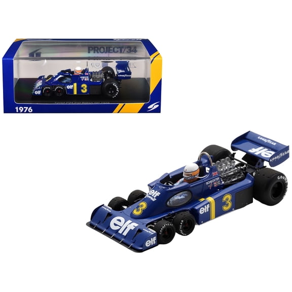 Tyrrell P34 #3 Jody Scheckter Formula One F1 "Dutch GP" (1976) with Driver 1/43 Model Car by Spark