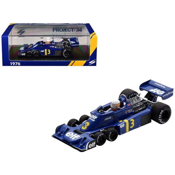 Tyrrell P34 #3 Jody Scheckter Formula One F1 "Dutch GP" (1976) with Driver 1/43 Model Car by Spark