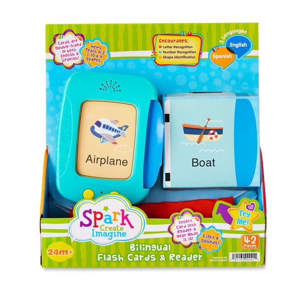 Spark Create Imagine Bilingual Flash Cards & Reader, 42 Pieces, Ages 24m+