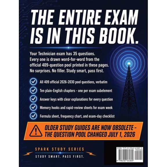 SPARK Ham Radio License Study Guide 2026-2030: Complete Question Pool with Answers to Pass the Technician Class Amateur , (Paperback)