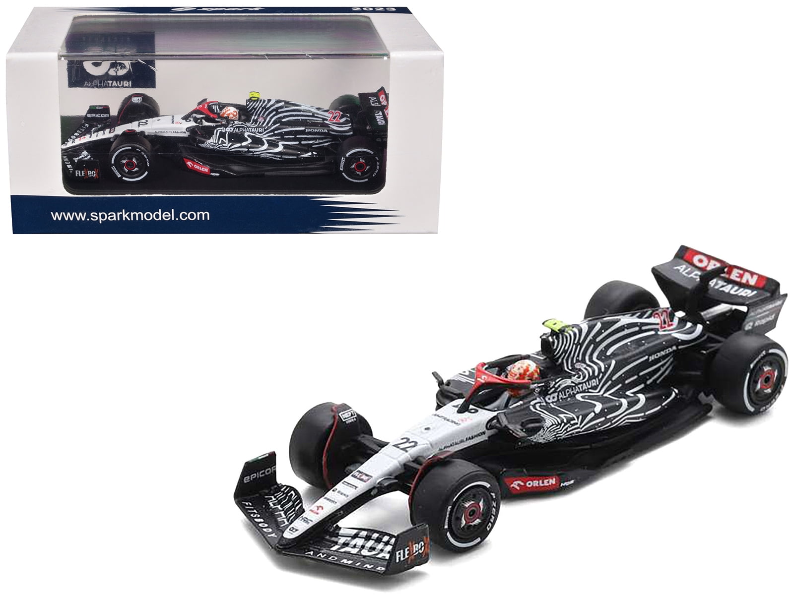AlphaTauri AT04 ミニカー 2023 Las Vegas GP AlphaTauri AT04 Honda RBPT F1 GP Las Vegas 2023 Yuki Tsunoda