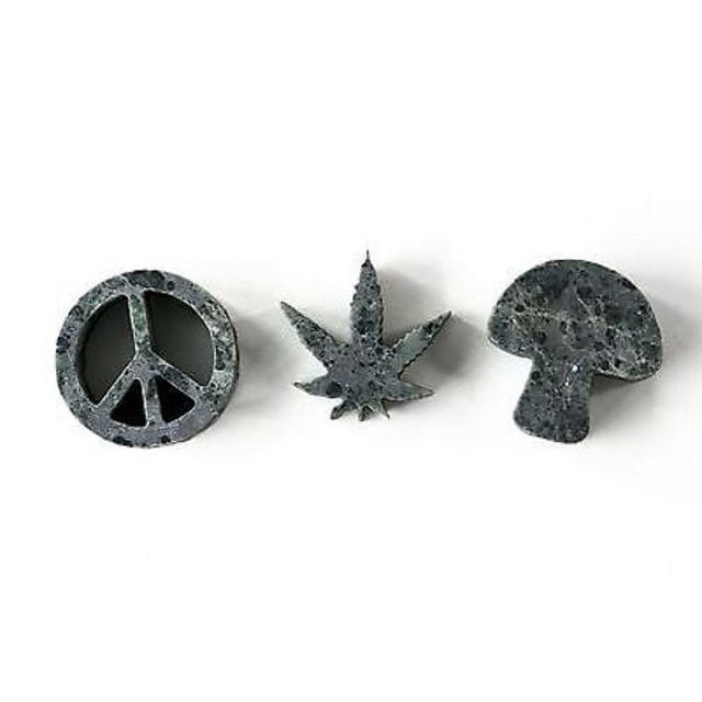 SPARQ Home Soapstone Psychedelic Whiskey Shapes / Rocks Set of 3